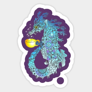 Sea Horse Blue Sticker